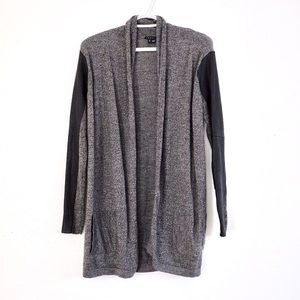 Theory wool and lambskin leather cardigan